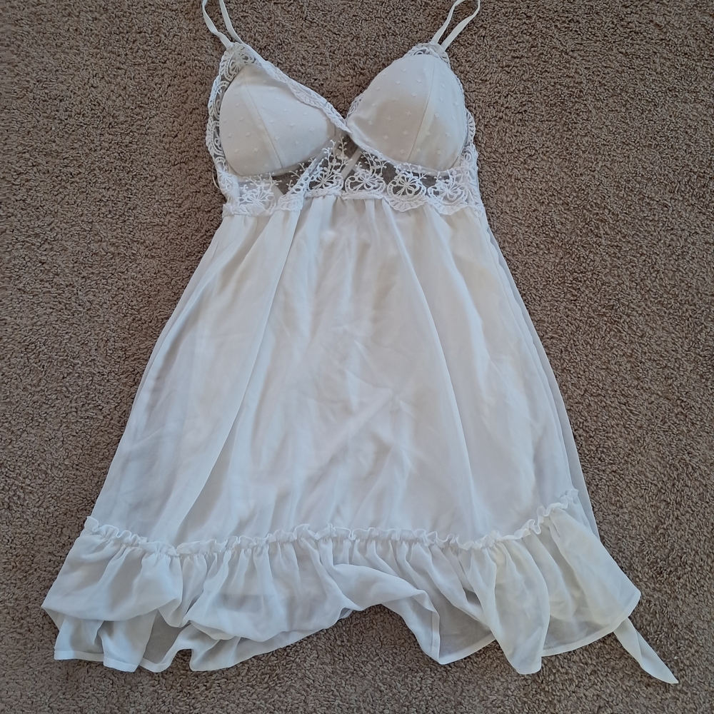 White Lace Mini Dress